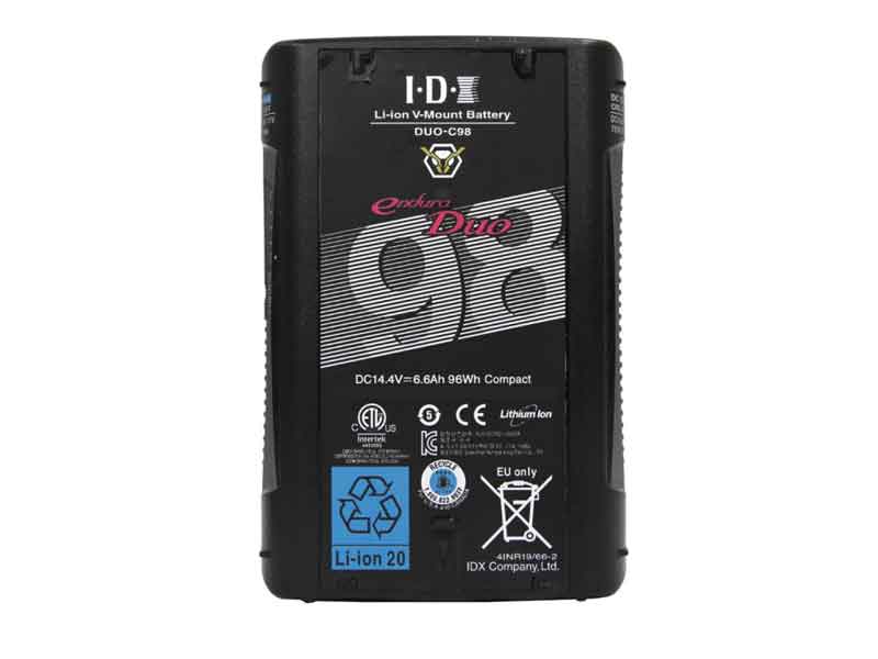 IDX 2 x DUO-C98P Batteries, 1 x VL-2000S Simultaneous Charger