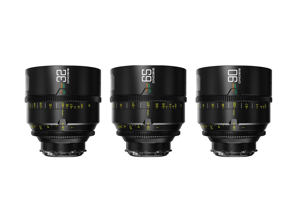DZOFILM 32, 65, 90mm T2.8 Gnosis Macro Prime 3-Lens Kit (LPL with PL & EF Mounts) - Metric