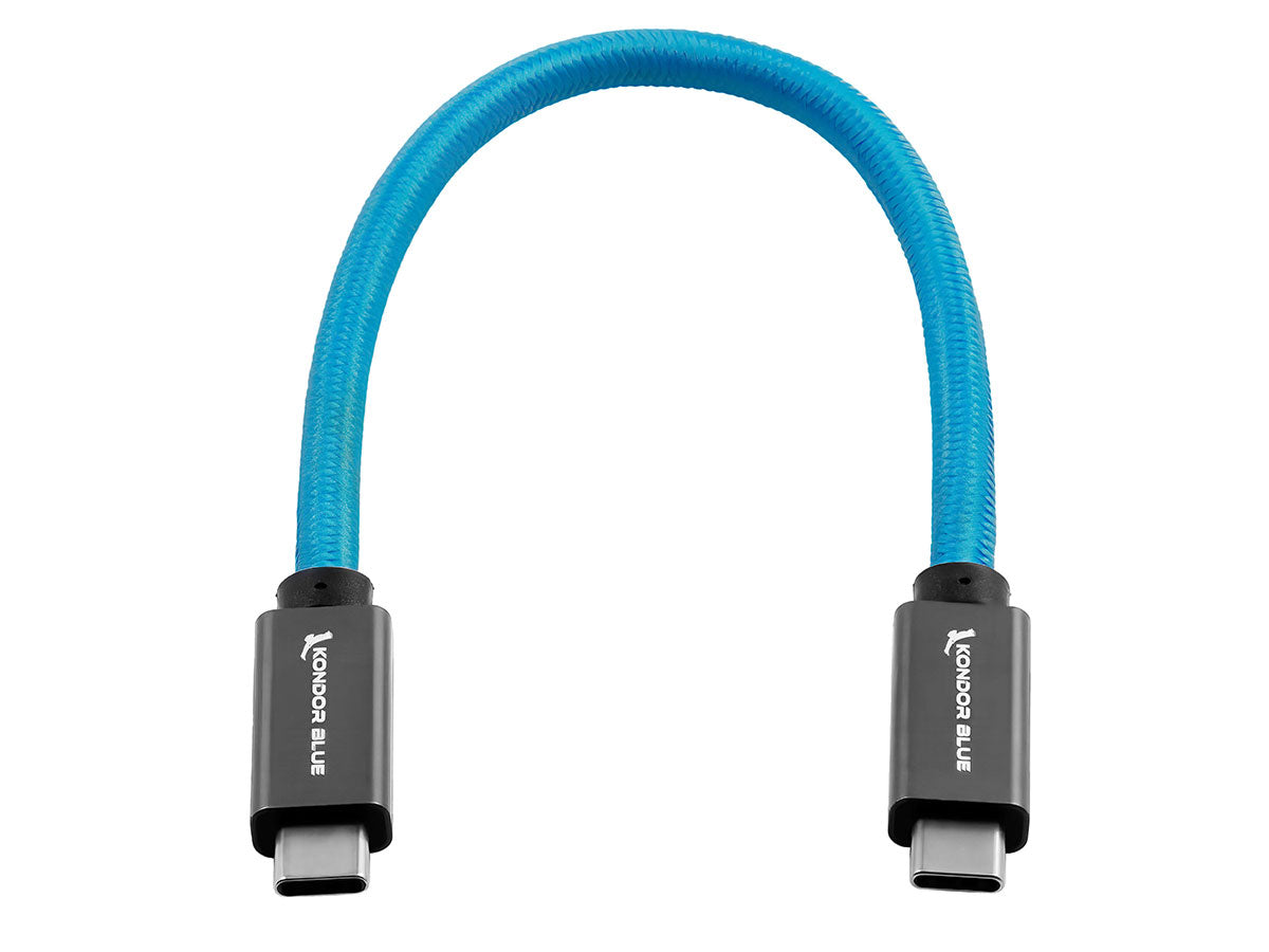 Kondor Blue USB C to USB C High Speed Cable for SSD Recording - (8.5")
