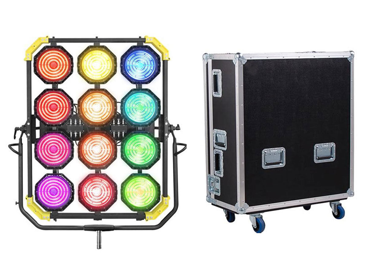 Lightstar LUXED-P12 Full Colour LED Spotlight/Spacelight (1920W) w/ Lumen Radio - In Flight Case