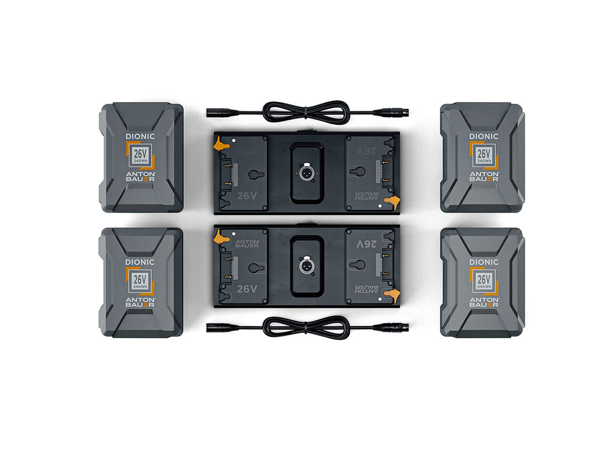 Litepanels 4x 26V 240Wh Battery set for Dual Array Light Kit - Gold Mount Plus