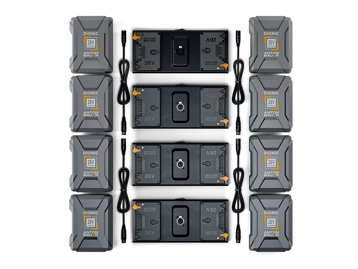 Litepanels 8x 26V 240Wh Battery set for Quad Array Light Kit - Gold Mount Plus
