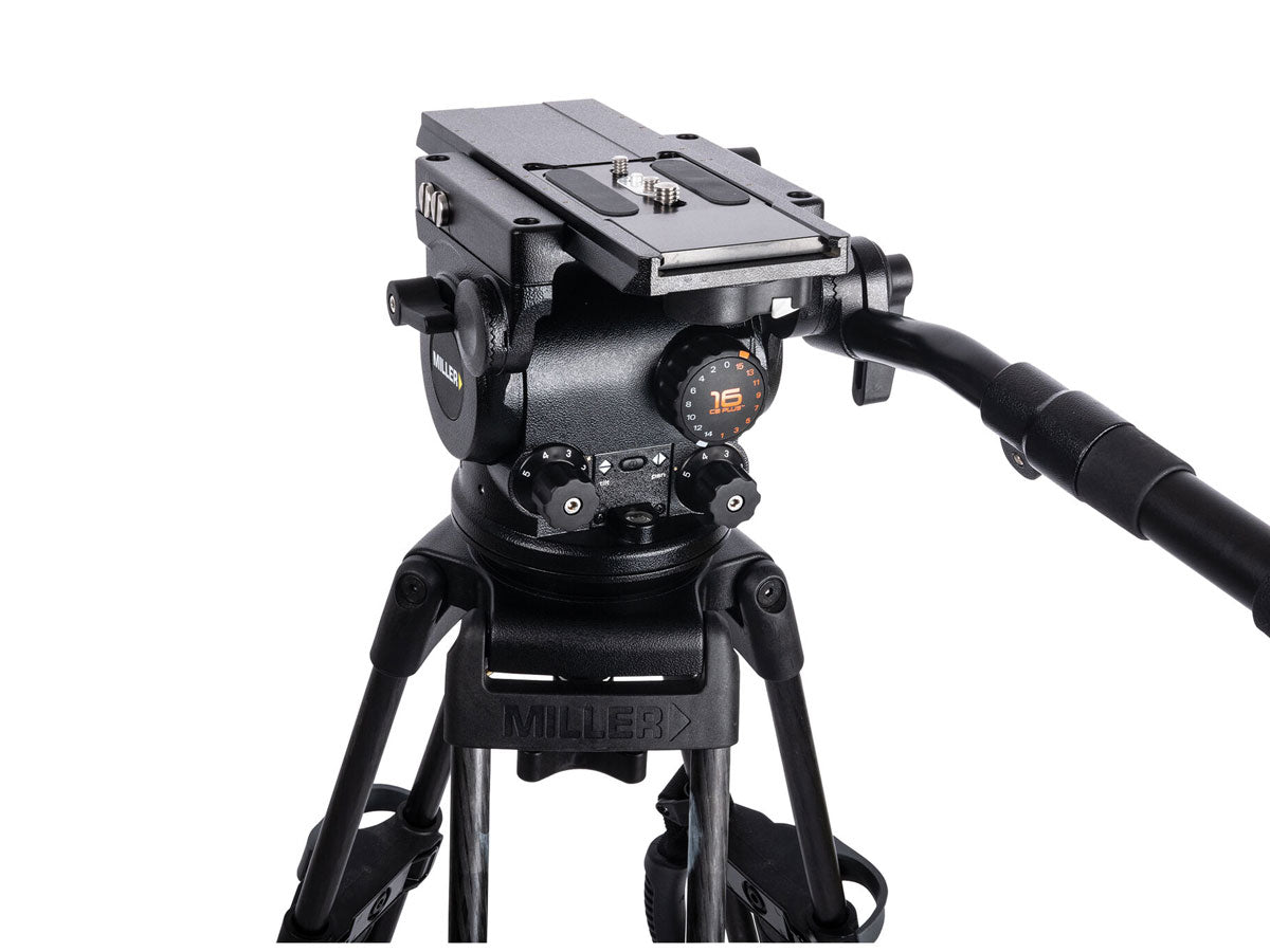 Miller ArrowX 1 Sprinter II 1 Stage Alloy Tripod (w/Mid-Level Spreader, Rubber Feet, Pan Handle and Softcase)