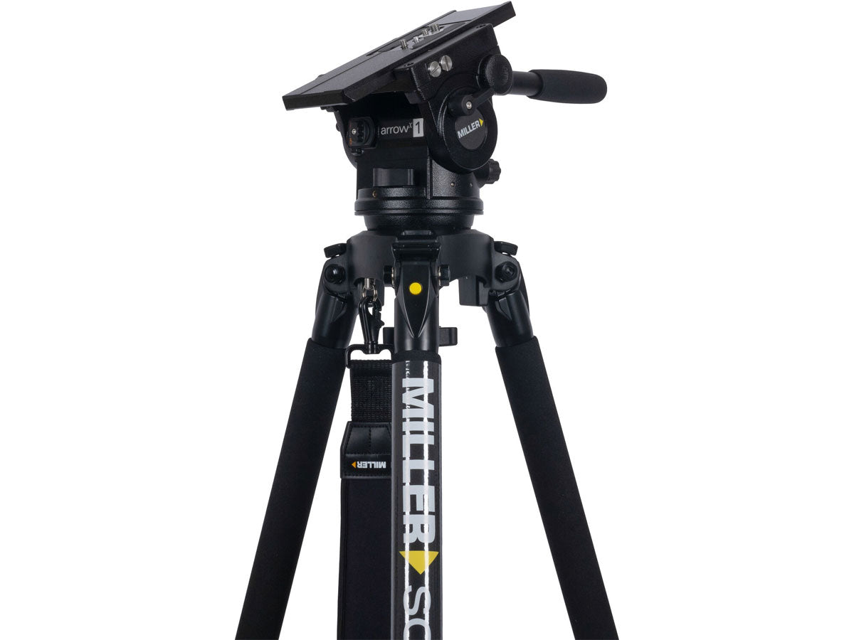 Miller ArrowX 1 Solo-Q 100 2 Stage Carbon Fibre Tripod (W/Pan Handle, Strap and Softcase)