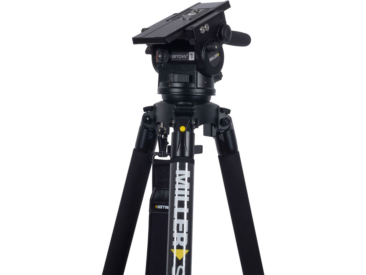 Miller ArrowX 1 Solo-Q 100 3 Stage Carbon Fibre Tripod (w/Pan Handle, Strap and Softcase)