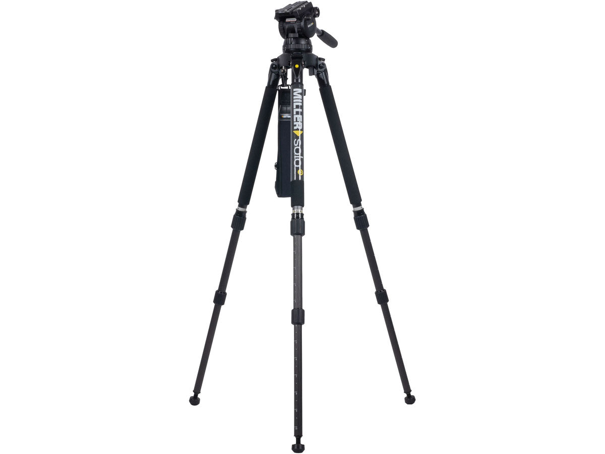 Miller CX10 Solo-Q 100 2 Stage Carbon Fibre Tripod (w/Pan Handle, Strap and Softcase)