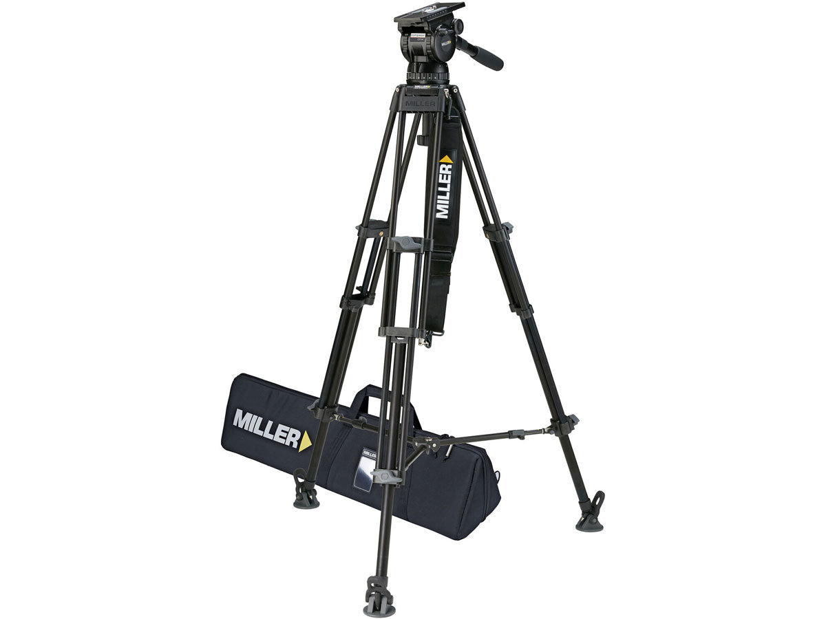 Miller CX14 Toggle 2 Stage Alloy Tripod (w/Above Ground Spreader, Rubber Feet, Pan Handle, Strap and Softcase)