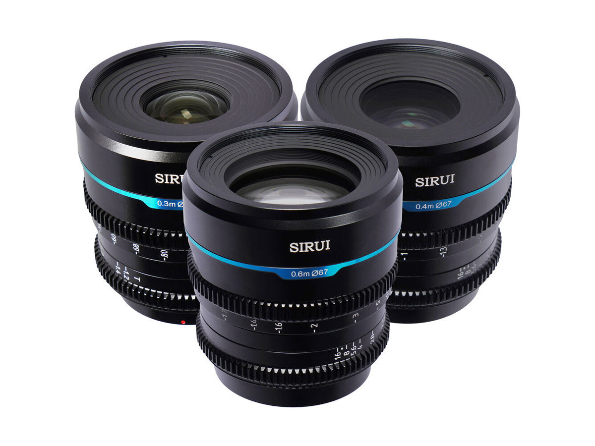 Sirui Nightwalker 24/35/55mm T1.2 Bundle - MFT Mount