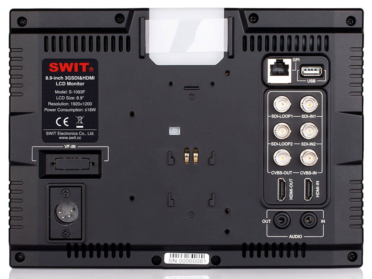 Swit S-1093F 9-inch On Camera LCD Monitor