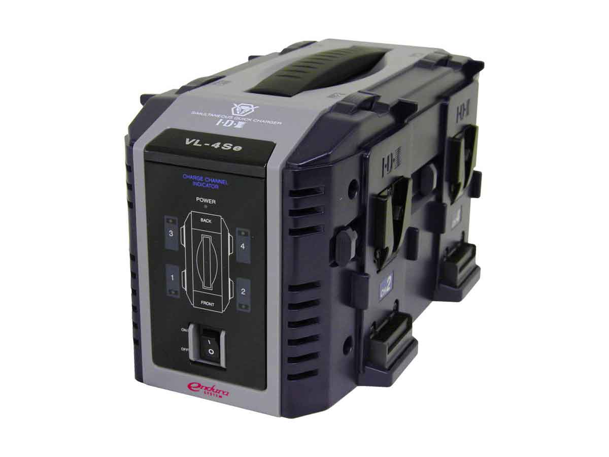 IDX 4 x DUO-C98P Batteries, 1 x VL-4Se Simultaneous Charger
