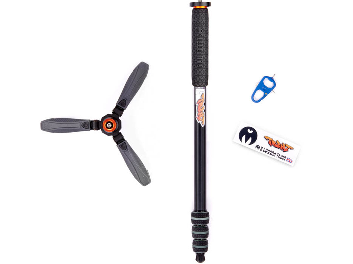 3 Legged Thing Trent 2.0 Monopod With Docz2 Foot Stabiliser (Grey)