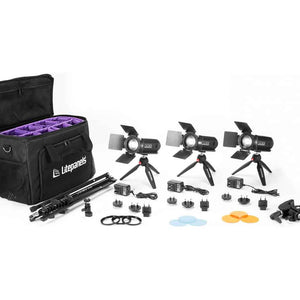 Litepanels Caliber LED Fresnel 3-Light Kit with Soft Case