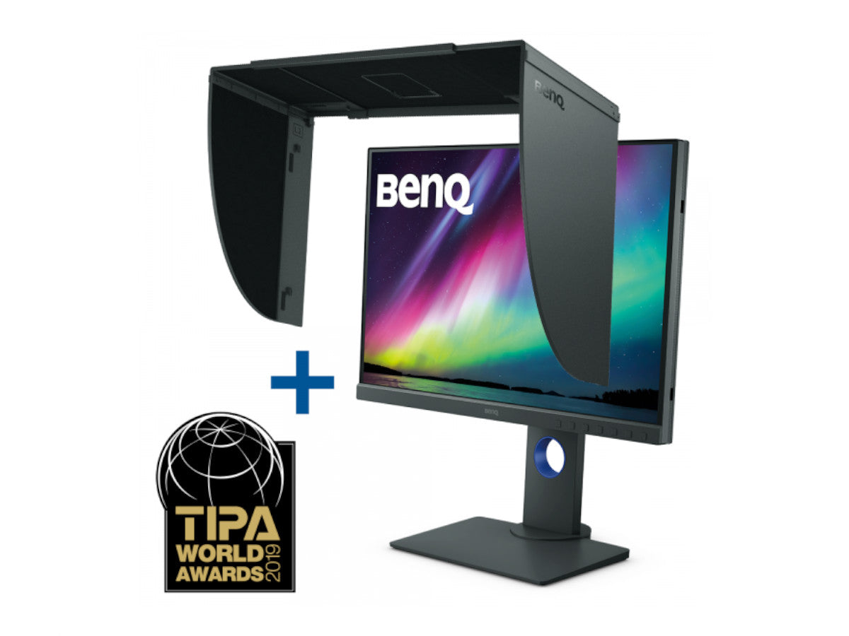BenQ SW240 Pro 24 inch IPS Monitor with SH240-Shading Hood