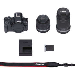 Canon EOS R50 Digital Camera with RF-S 18-45mm and RF-S 55-210mm Lenses