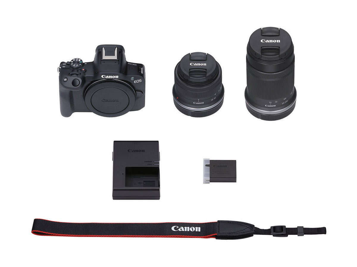 Canon EOS R50 Digital Camera with RF-S 18-45mm and RF-S 55-210mm Lenses