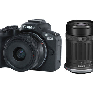 Canon EOS R50 Digital Camera with RF-S 18-45mm and RF-S 55-210mm Lenses