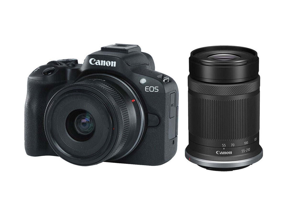 Canon EOS R50 Digital Camera with RF-S 18-45mm and RF-S 55-210mm Lenses