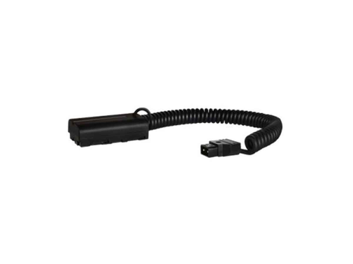 CoreSWX Coiled Power-Tap Cable to Sony NPF L Series Battery Block P-Tap Regulated 18" Extends to 48"