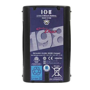 IDX 2 x DUO-C198P Batteries, 1 x VL-2000S Simultaneous Charger
