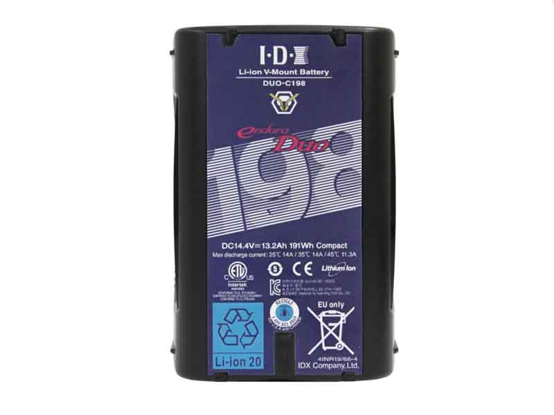 IDX 2 x DUO-C198P Batteries, 1 x VL-2000S Simultaneous Charger