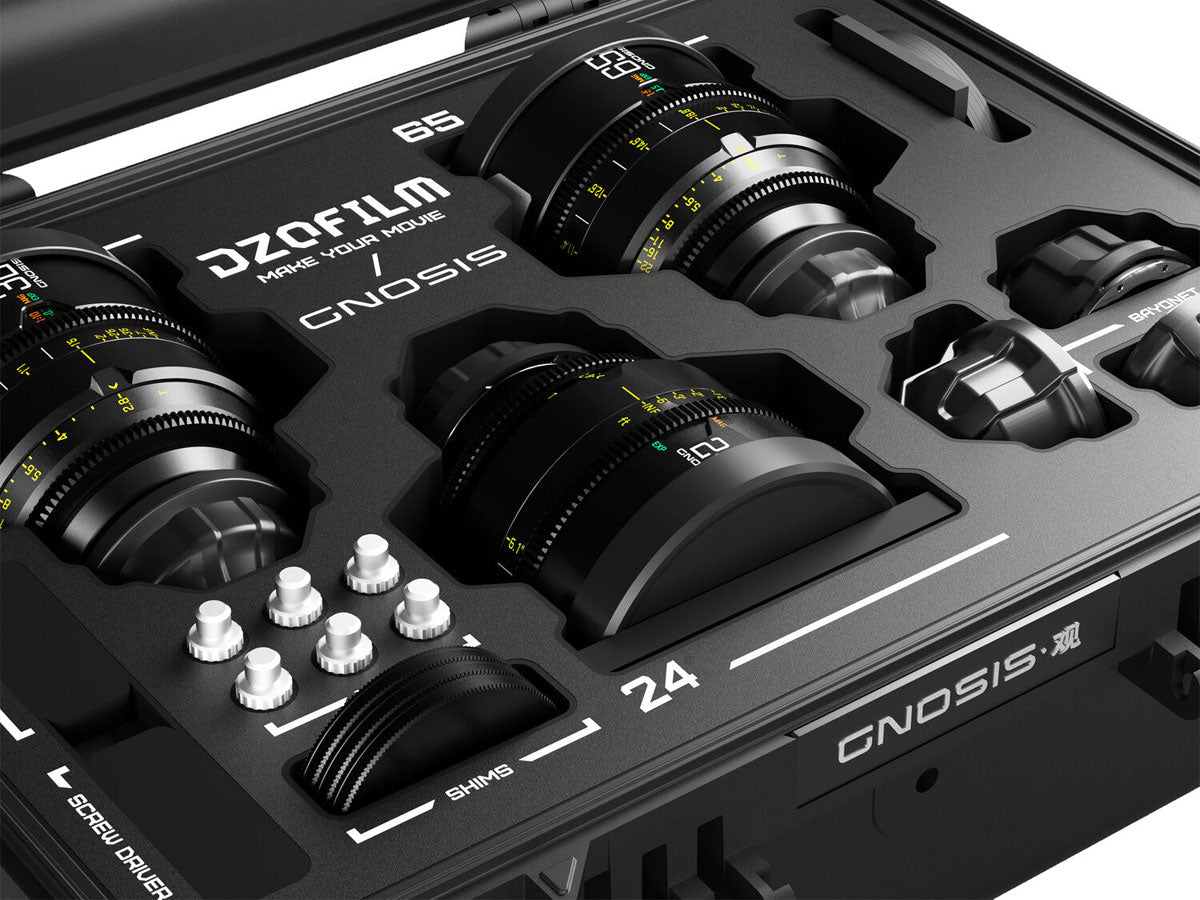 DZOFilm 24, 32, 65mm T2.8 Gnosis Macro Prime 3-Lens Kit (LPL with PL & EF Mounts) - Imperial