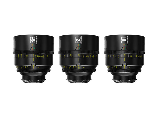DZOFILM 32, 65, 90mm T2.8 Gnosis Macro Prime 3-Lens Kit (LPL with PL & EF Mounts) - Metric