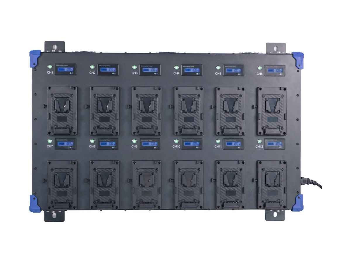 Fxlion 12-Bay V-Mount Wall Charger