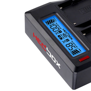 Hedbox RP-DC50 Dual Battery Charger with Battery Charger Plate - Canon: LP-E6