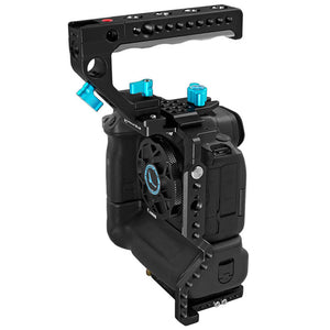 Kondor Blue Canon R5/R6/R Cage with Battery Grip (Top Handle) - Black