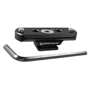 Kondor Blue NATO Rail to Hot Shoe Adapter - Raven Black