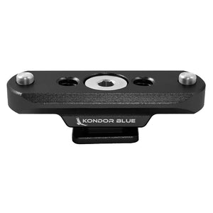 Kondor Blue NATO Rail to Hot Shoe Adapter - Raven Black