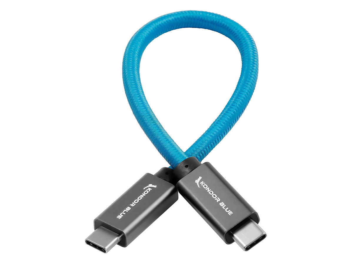 Kondor Blue USB C to USB C High Speed Cable for SSD Recording - (8.5")