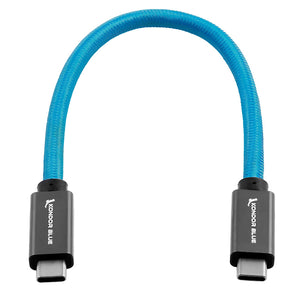 Kondor Blue USB-C to USB-C High Speed Cable for SSD Recording - Right Angle (12")