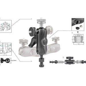 Kupo Ball Head w/ Cold Shoe Adapter