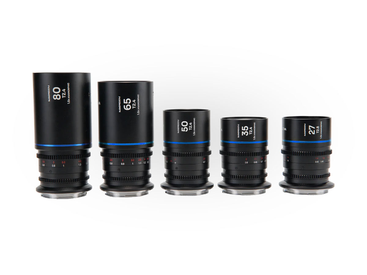 Laowa Nanomorph 5 Lens Kit - 27/35/50/65/80mm (Blue) - RF Mount