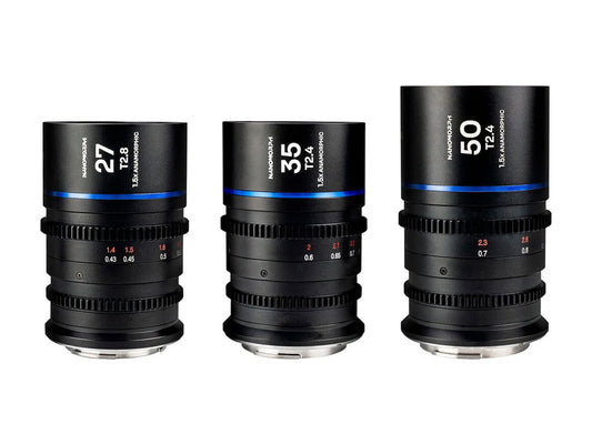 Laowa Nanomorph 3 Lens Kit - 27/35/50mm (Blue) - L Mount