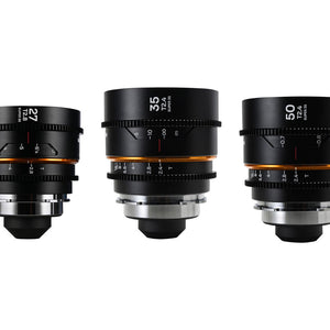 Laowa Nanomorph 3 Lens Kit - 27/35/50mm (Amber) - PL/EF Mount