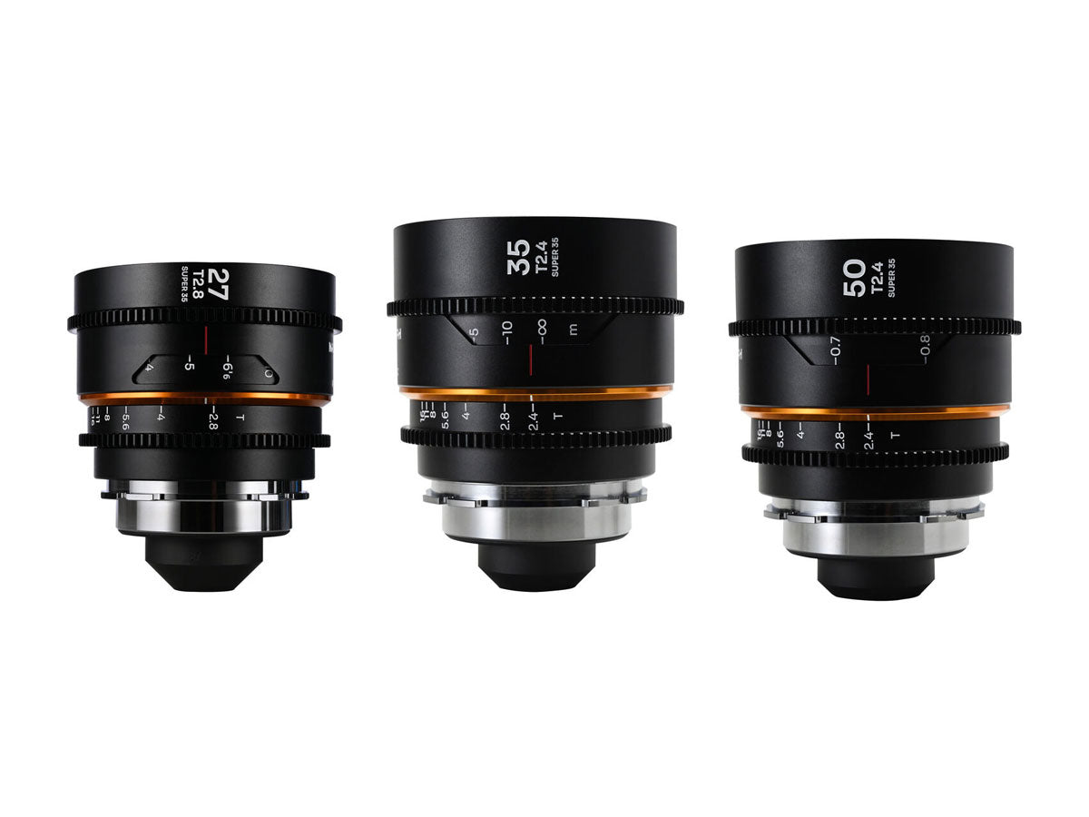 Laowa Nanomorph 3 Lens Kit - 27/35/50mm (Amber) - PL/EF Mount