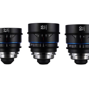 Laowa Nanomorph 3 Lens Kit - 27/35/50mm (Blue) - PL/EF Mount