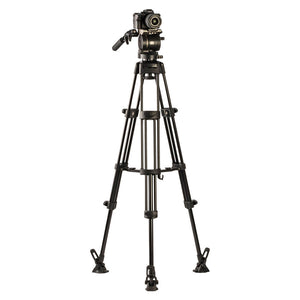 Libec HS-150M Tripod System (W/ H15 Head, Mid-Level Spreader & Case)
