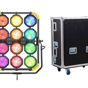 Lightstar LUXED-P12 Full Colour LED Spotlight/Spacelight (1920W) w/ Lumen Radio - In Flight Case