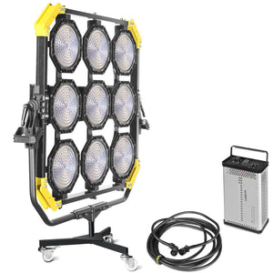 Lightstar LUXED-P9 Full Colour LED Spotlight/Spacelight (1440W) w/ Lumen Radio - In Flight Case