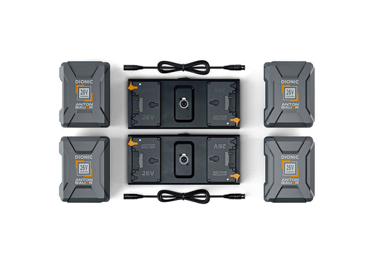 Litepanels 4x 26V 240Wh Battery set for Dual Array Light Kit - Gold Mount Plus