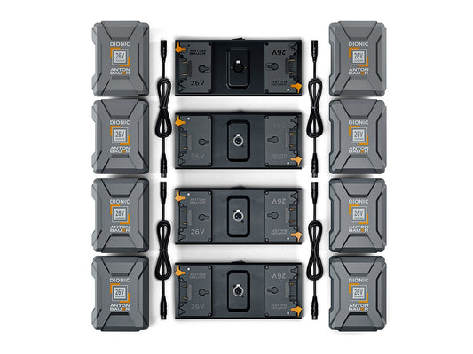 Litepanels 8x 26V 240Wh Battery set for Quad Array Light Kit - Gold Mount Plus