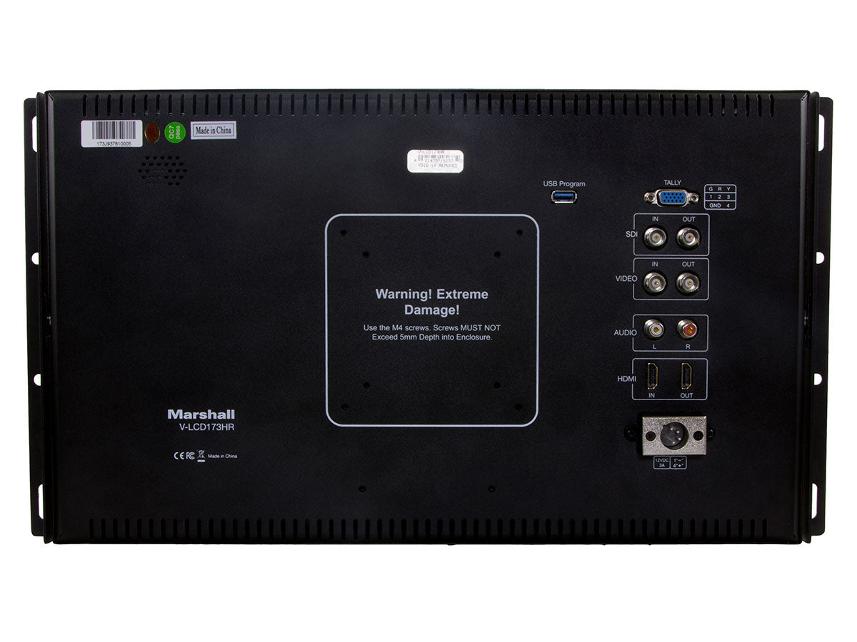 Marshall Electronics V-LCD173HR 17.3" Professional LCD Rack Mount Monitor