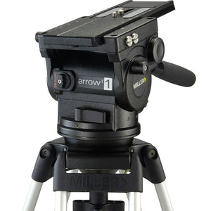 Miller ArrowX 1 Sprinter II 1 Stage Alloy Tripod (w/Ground Spreader, Pan Handle and Softcase)