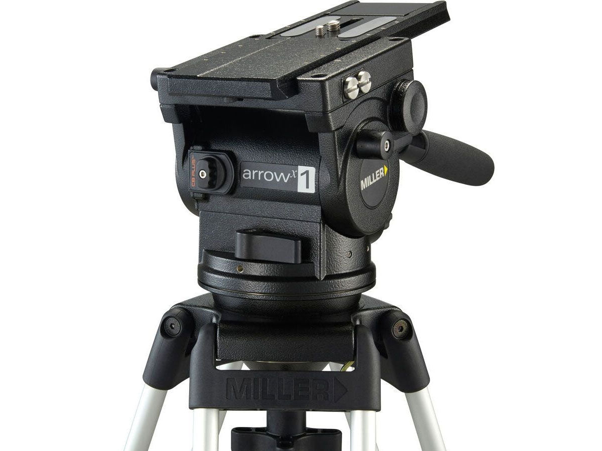 Miller ArrowX 1 Sprinter II 1 Stage Alloy Tripod (w/Ground Spreader, Pan Handle and Softcase)