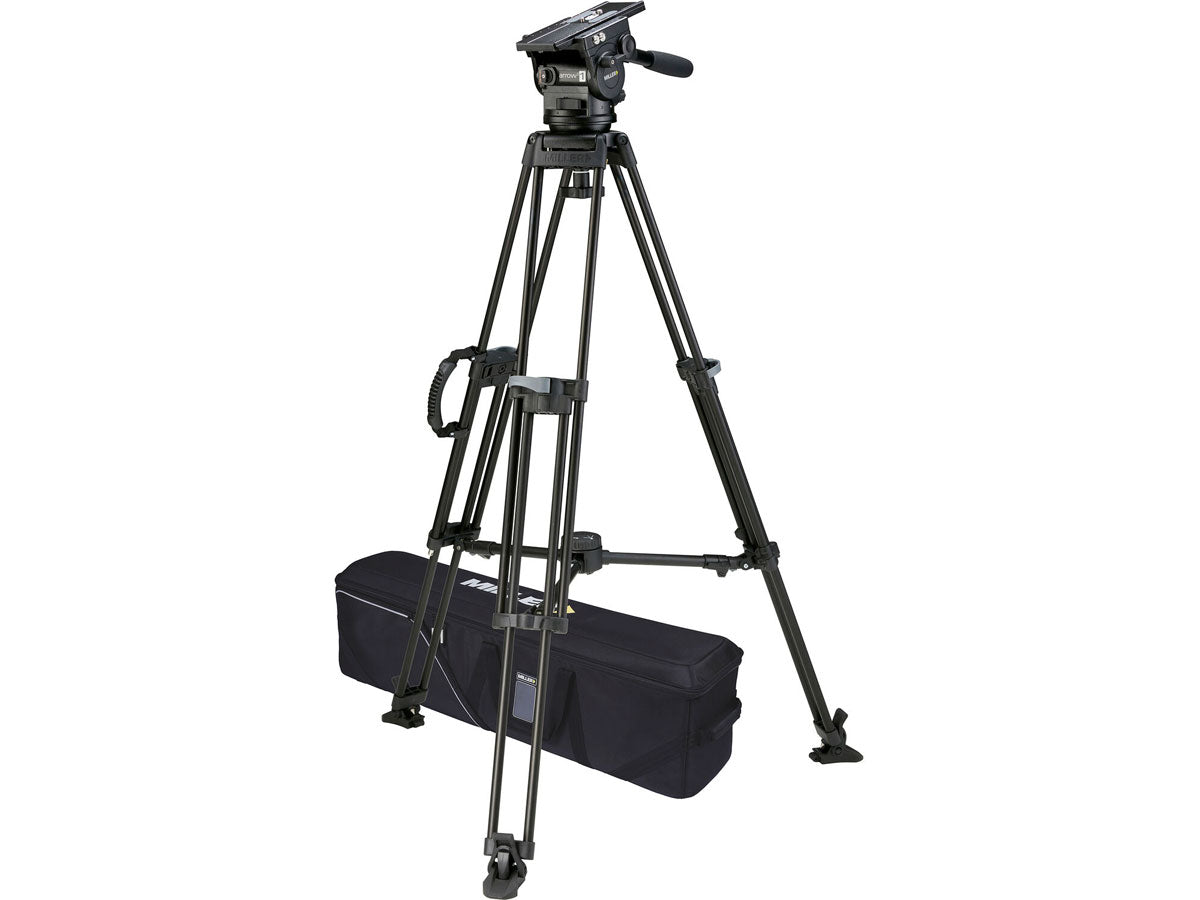 Miller ArrowX 1 Sprinter II 1 Stage Alloy Tripod (w/Mid-Level Spreader, Rubber Feet, Pan Handle and Softcase)