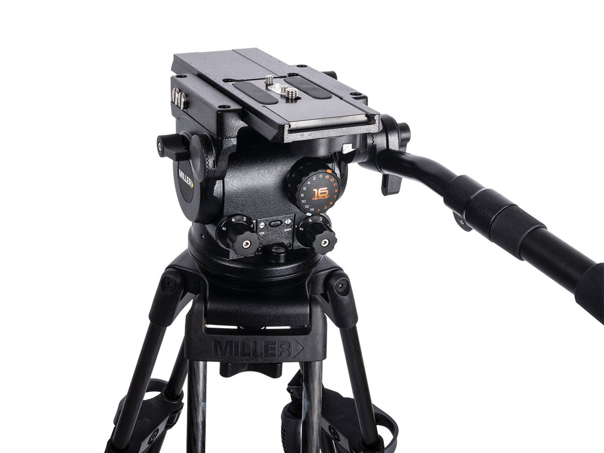 Miller ArrowX 1 Sprinter II 2 Stage Alloy Tripod (w/Ground Spreader, Pan Handle and Softcase)