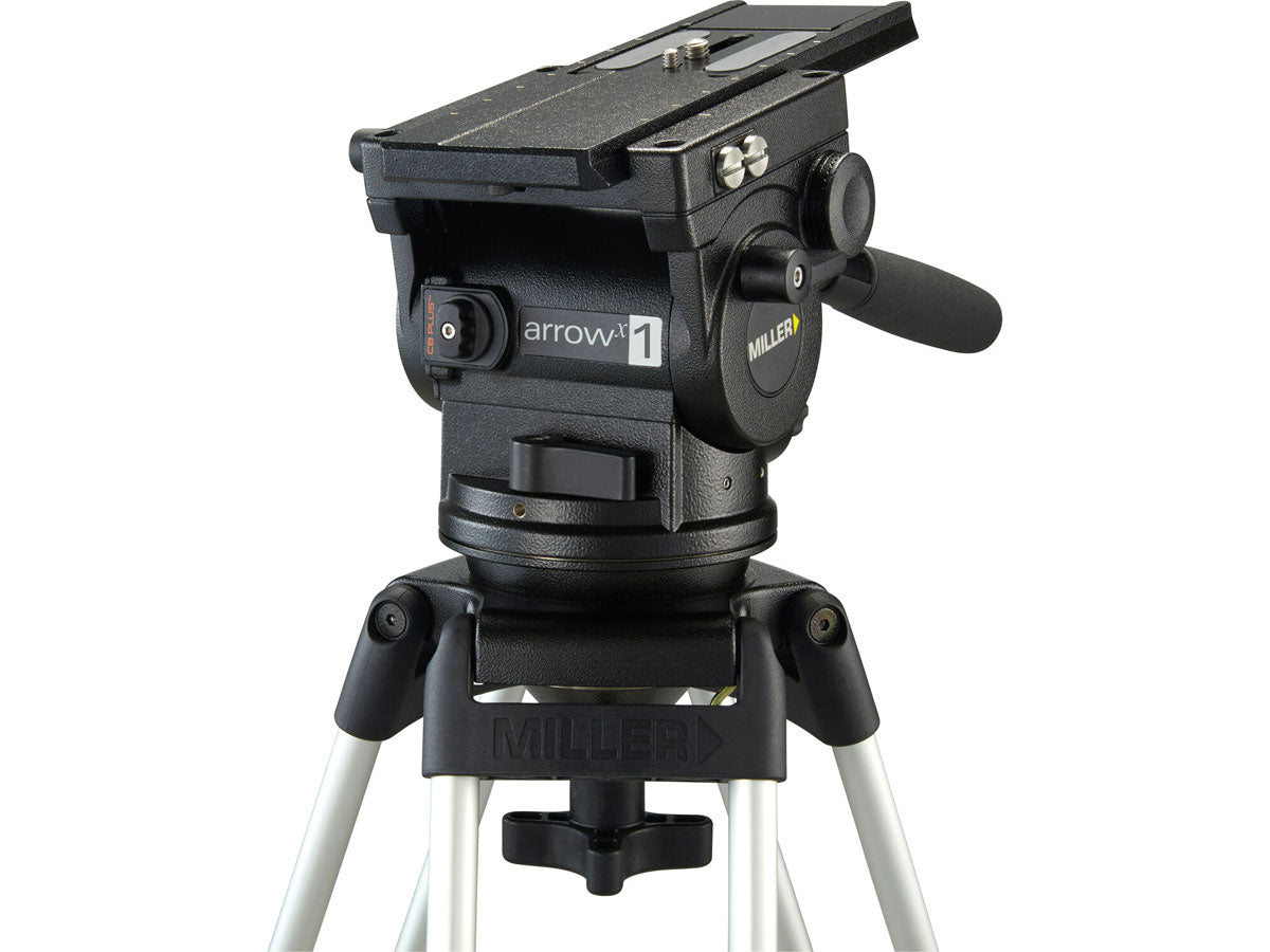 Miller ArrowX 1 Sprinter II 2 Stage Alloy Tripod (w/Mid-Level Spreader, Rubber Feet, Pan Handle and Softcase)